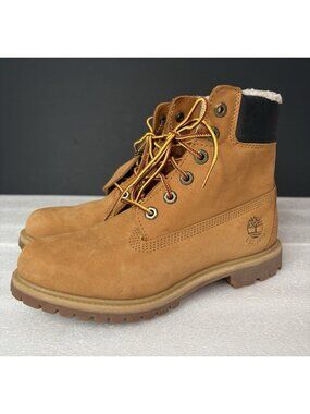 Timberland Premium 6” Waterproof Lined Boots Women’s 8.5 Wheat Brown Nubuck